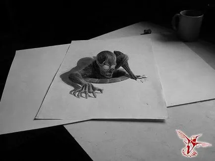Топ 3D рисунки с молив - пратеник на