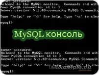 Mysql конзола