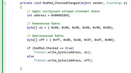 C # létre Trainer