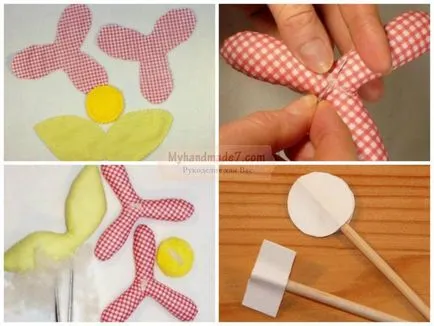 Virág készült ruhát kezével műhelyek (szövet a kezét) Fabric virágok saját kezűleg a mesterkurzusok