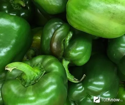 Pepper зелен сладък състав, калории, рецепти, обезщетения