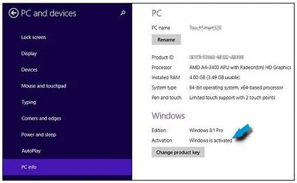 Pc к.с. - активиране на Windows 8, бюро HP®