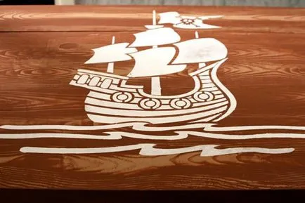 Pirate дървен сандък с ръцете си (гърдите) Pirate дървен сандък с ръцете си
