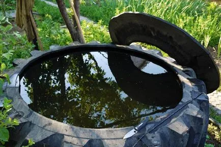 Hogyan készítsünk egy medence gumiabroncsok