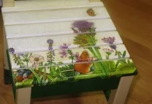Decoupage szék gyermek kezét, egy fénykép és a mester-osztály, régi, fából készült videó, törlőkendők