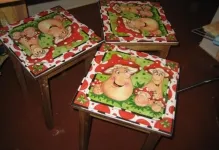 Decoupage szék gyermek kezét, egy fénykép és a mester-osztály, régi, fából készült videó, törlőkendők