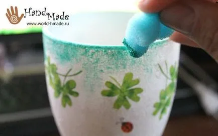 Decoupage kezük kezdők a betéteket, üveg (a) Decoupage kezük kezdők a betéteket, üveg