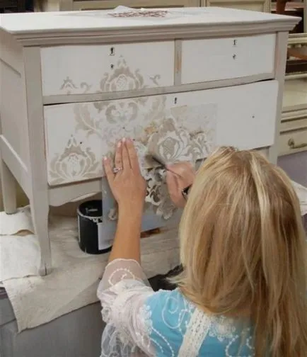 Decoupage bútor stílusában Provence kezük mesterkurzus lépésről lépésre