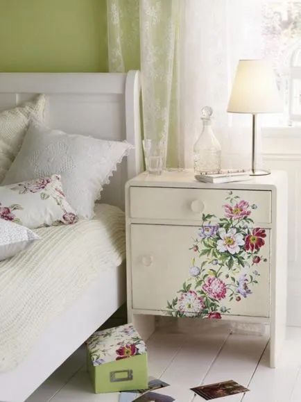 Decoupage bútor stílusában Provence kezük mesterkurzus lépésről lépésre