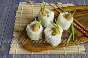Rolls без нори у дома, рецептата със снимка