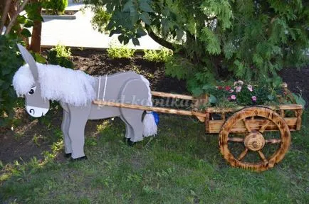 Garden скулптура от дърво с ръце