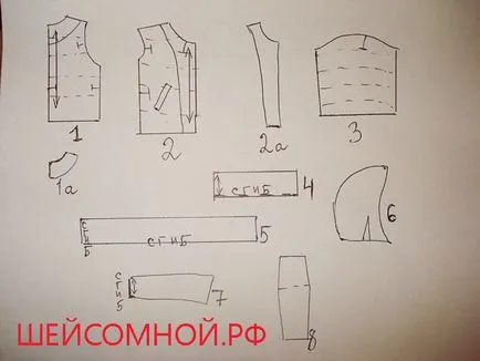 Gyermek kabát kezével (a növekedés 98cm)