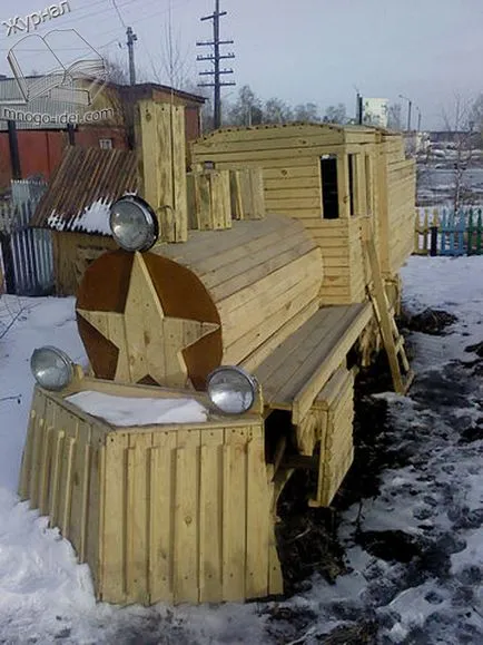 Játszótér saját kezűleg, traktor, helikopter, fegyver, gép fából