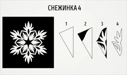 Схеми на хартия снежинки