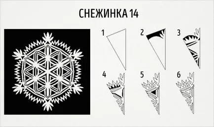 Схеми на хартия снежинки