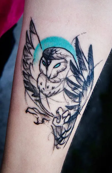 Owl татуировка - което означава, татуировка скици и снимки