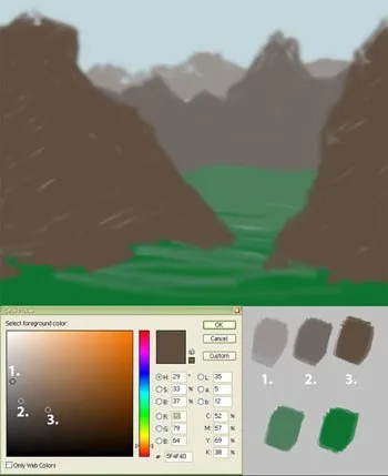 Урок Photoshop боя скали и камъни, компютърна графика - от всичко по малко (Снимка) Урок Photoshop скали и камъни за рисуване, компютърна графика - по малко от всичко