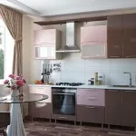 A design a keskeny konyha - 2-4 méter, 9 m2, hosszú és keskeny, belső étkezővel, 117 fénykép