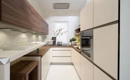 A design a keskeny konyha - 2-4 méter, 9 m2, hosszú és keskeny, belső étkezővel, 117 fénykép