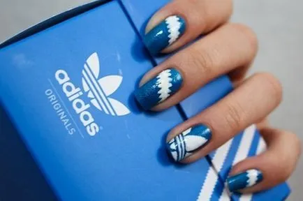 köröm design - adidas, szép körmök - kiegészíti a képet