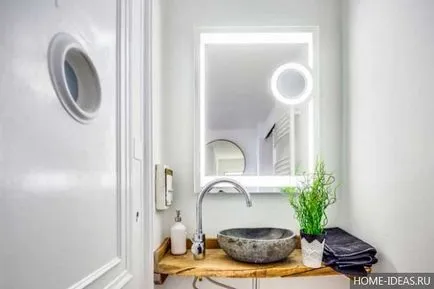 Design fürdőszoba WC nélkül kis méretű fénykép