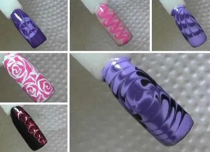köröm design a nedves gél lakk - fotó és videó