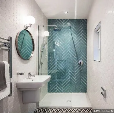 Design fürdőszoba WC nélkül kis méretű fénykép