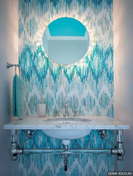Design fürdőszoba WC nélkül kis méretű fénykép