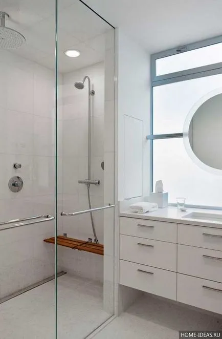 Design fürdőszoba WC nélkül kis méretű fénykép