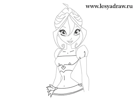 Winx Club Блум biliviks рисунка урок