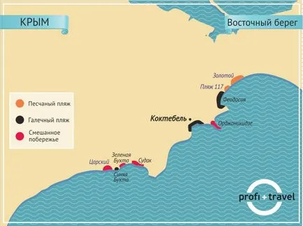 Всички плажове на Крим, където пясъка и където медузи