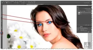 Смяна цвета на очите на Photoshop на Руски - блог Алла Bazyleva, формулата за успех