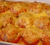 Печени пълнени домати с рецепти снимки