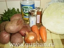 Пържени картофи със зеле, готвя прости и вкусни