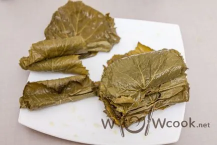 Dolma szőlőlevél, a lépésről lépésre recept fotók