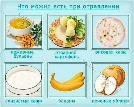 Какво мога да ям, когато хранително отравяне на възрастен