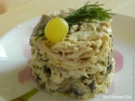 Гъбена салата с пиле