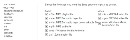 Ние използваме Zune софтуера, както и програма за слушане на подкастове и музикални колекционерска стойност