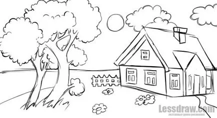 Как да се направи молив летни сцени, lessdraw