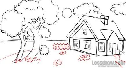 Как да се направи молив летни сцени, lessdraw