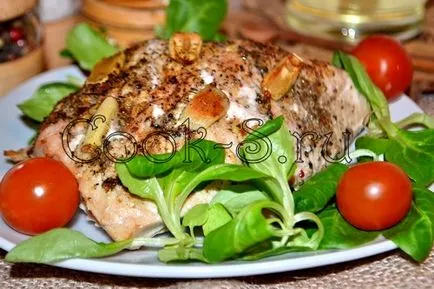 pulykamell filé kemencében sült - egy recept fényképpel (pulykamell a sütő) pulykamell filé sült a kemencében - a recept egy fotó
