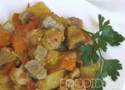 Картофи с пилешки сърца в multivarka - рецепта със снимки