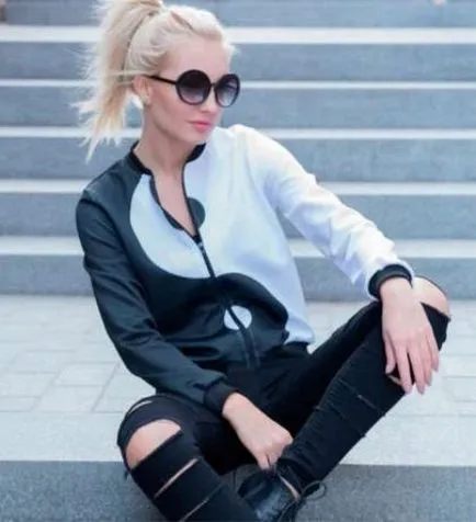 Bomber Jacket (189foto) пуловери на жените на руно атентатор - пуловер или сако, колко струва и как
