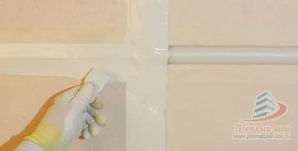 Tömítő közötti Elemkapcsolatok a lakásban kezével fugázó (belső) Tömítő közötti Elemkapcsolatok a lakásban kezével fugázó