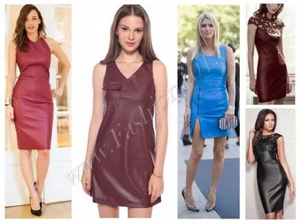 Кожа рокля - какво да облека, 95 снимки на момичета в кожени рокли (fashion101.ru) Кожа рокля - какво да облека, 95 снимки на момичета в кожени рокли