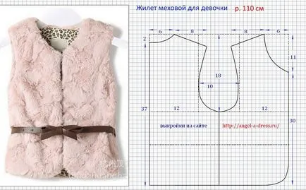 Fur жилетка за момичета модел, творческа работилница и ангел