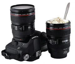 Необичайни чаша като обектив на Canon или Nicon а - интересни снимки