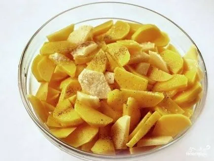 Lazac burgonyával a sütőben - lépésről lépésre recept fotók