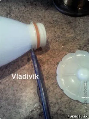 Занаяти за градината - мухоморка гъби - от пластмасови бутилки, със собствените си ръце - занаяти за градината -
