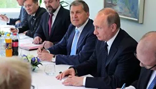 Путин обеща, че България в някакъв момент отговор на санкциите на САЩ - РИА Новости (Владимир Путин) Путин обеща, че България в някакъв момент отговор на санкциите на САЩ - РИА Новости
